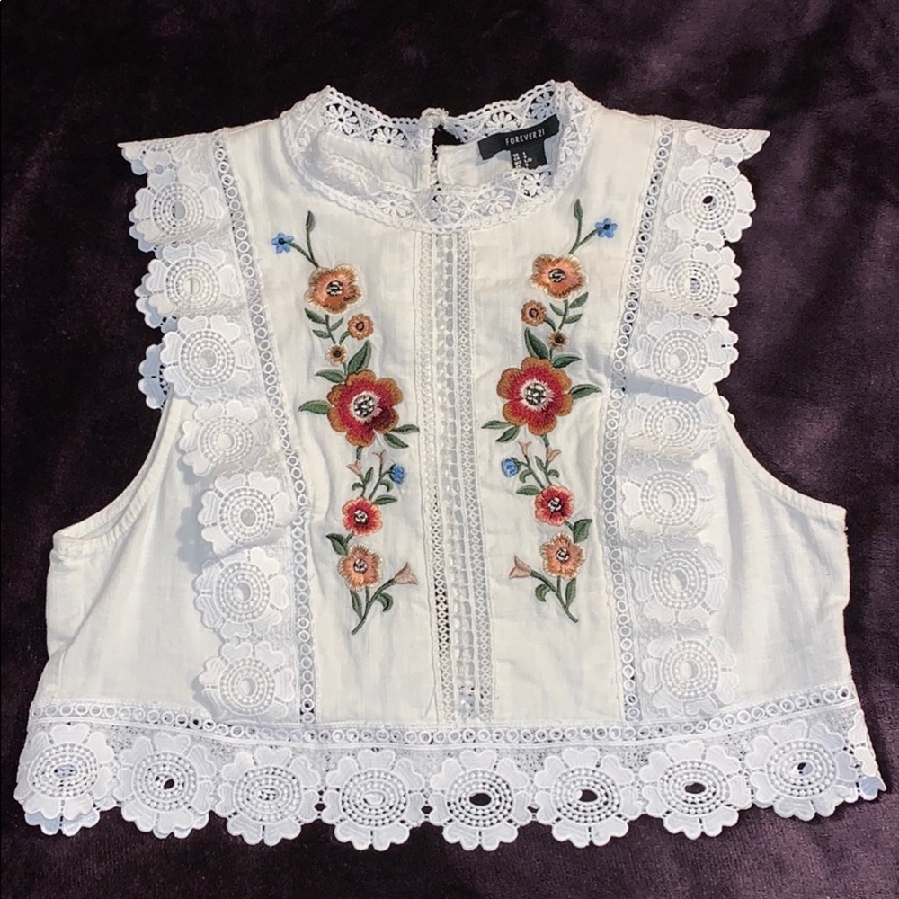 Flowered Forever 21 crop top